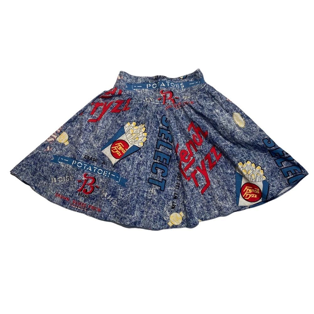 Idaho Potatoes Pop Art French Fries Skater Circle Skirt Quirky Unique - Picture 6 of 15